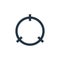 crosshair icon vector from crosshair concept. Thin line illustration of crosshair editable stroke. crosshair linear sign for use