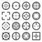 Crosshair Icons Set on White Backgound. Vector