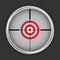 Crosshair target icon, realistic style