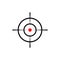 Crosshair and target, sight, sniper icon in black for web, mobile on isolated white background. EPS 10 vector