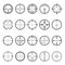 Crosshairs icon set vector illustration on white background