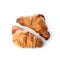 Crossiant on white background - close-up