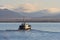 Crossing the Anadyr estuary on a passenger boat