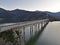 Crossing bridge over Lake Turano, in Lazio on the border with Abruzzo