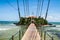 Crossing the Bridge at Parey Dewa Temple, Pigeon Island in Matara