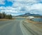 Crossing a lake in the yukon territories in the springtime