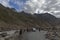 Crossing Overflow Nalah on Manali Kaza Road, Himachal Pradesh, India