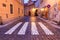 Crossing for pedestrians on cobblestones