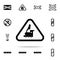 crossing railway line icon. Railway Warnings icons universal set for web and mobile