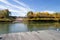 Crossing a river on the Bleriot Ferry in Alberta