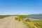 Crossing the tagish river in the yukon