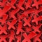 Crossmark sticker pattern. Red rejected pattern on white background. Vector stock illustration.