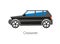 Crossover utility vehicle CUV vector illustration of black car model