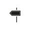 Crossroad direction icon - vector road sign - directional arrows symbol