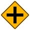 Crossroads Junction Traffic Road Sign,Vector Illustration, Isolate On White Background Label. EPS10