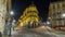 The crossroads near the Sao Bento Railway Station timelapse hyperlapse. The building of station is a popular tourist