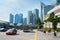 crosswalk, cars traffic, Singapore cityscape