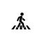 Crosswalk icon symbol logo template.