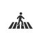Crosswalk pedestrian vector isolated icon
