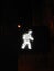 Crosswalk signal light man walking