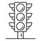 Crosswalk traffic lights icon, outline style