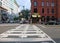 Crosswalk with zodiac symbols In Chinatown