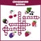 Crossword with berries. Fresh berries.