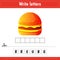 Crossword. Food. Burger. Guess the word