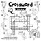 Crossword puzzle bird animals coloring version