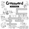 Crossword puzzle desert animals coloring version