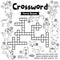 Crossword puzzle forest animals coloring version