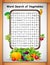 Crossword puzzles word find vegetables for kids games