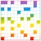 Crossword Rainbow Gradient Colored With Empty Boxes
