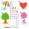 Crossword words game for children