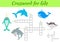 Crosswords game of animals for children with pictures. Kids activity worksheet colorful printable version. Educational game for