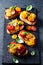 Crostinis with Cherry Tomatoes, Basil and Spices