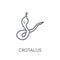 Crotalus linear icon. Modern outline Crotalus logo concept on wh