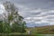 Croton-on-Hudson, New York, USA: A path leads through a field to the horizon