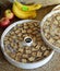 Croutons on dehydrator tray edible garnish salad