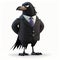 Crow Businessman. Generative AI