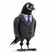 Crow Businessman. Generative AI