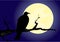 Crow on the moonlight