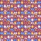 Crowd abstract seamless pattern