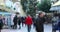 Crowd Of Anonymous People Walking On The Busy City Street