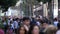 Crowd Anonymous People Walking on the Street in Blur. Slow Motion