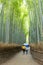 Crowd in bamboo forest in Adashino nenbutsuji temple,Arashiyama