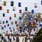 Crowd of Colorful birds houses