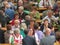 Crowd eating at the apricot crop festival in Poysdorf