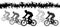Crowd of fans, silhouette. Bicycle race. Sport event banner.