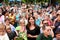 Crowd Gathers To View Release of Butterflies At Summer Festival